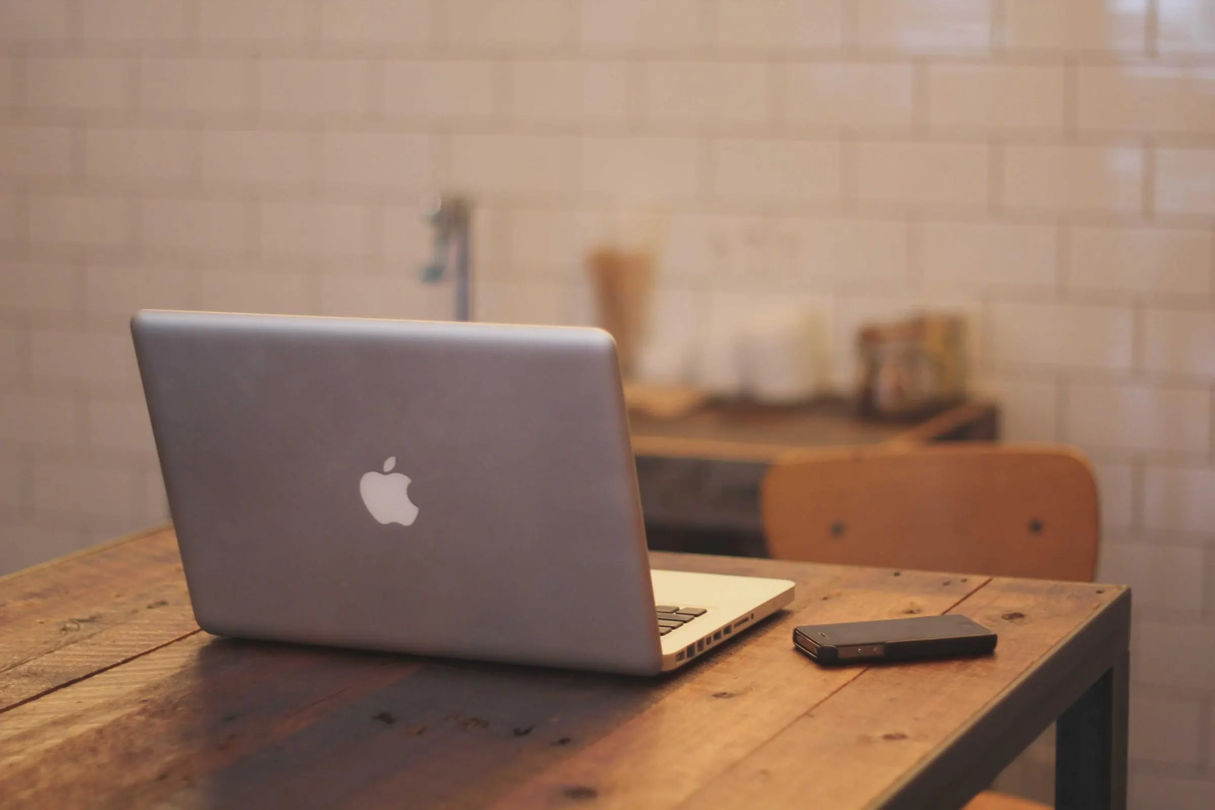 A laptop on a clean desk
